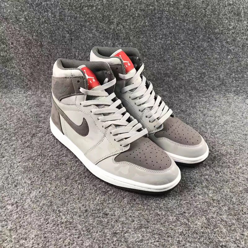 Air Jordan 1 Camo Grey Shoes - Click Image to Close